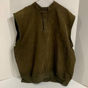 Zero Restriction Brown Golf Outerwear Vest Mens Size Large Microsuede